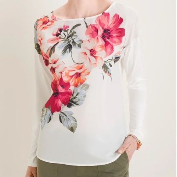 Chico's Tops - Chico’s Floral Long Sleeve Top XL/3
